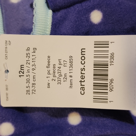 Carters girls pajamas - Picture 3 of 3